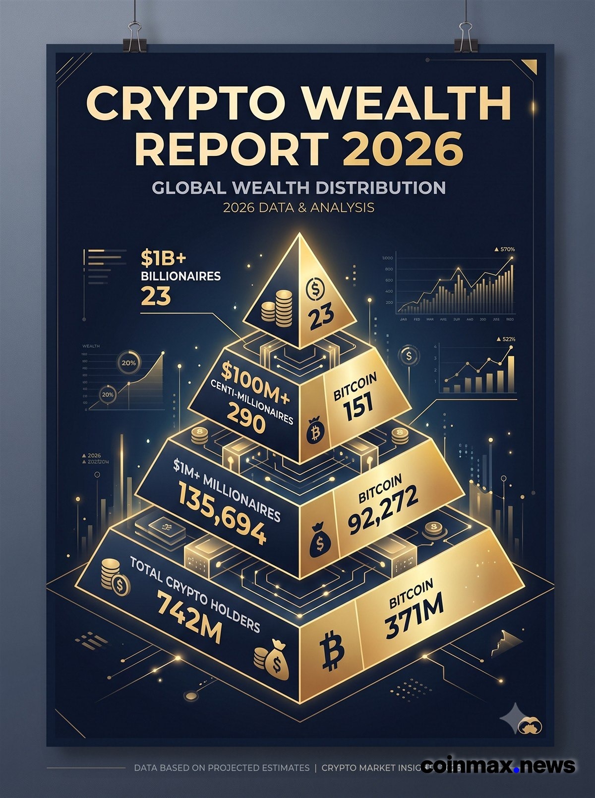 全球拥有超过1亿美元加密资产的人达290名